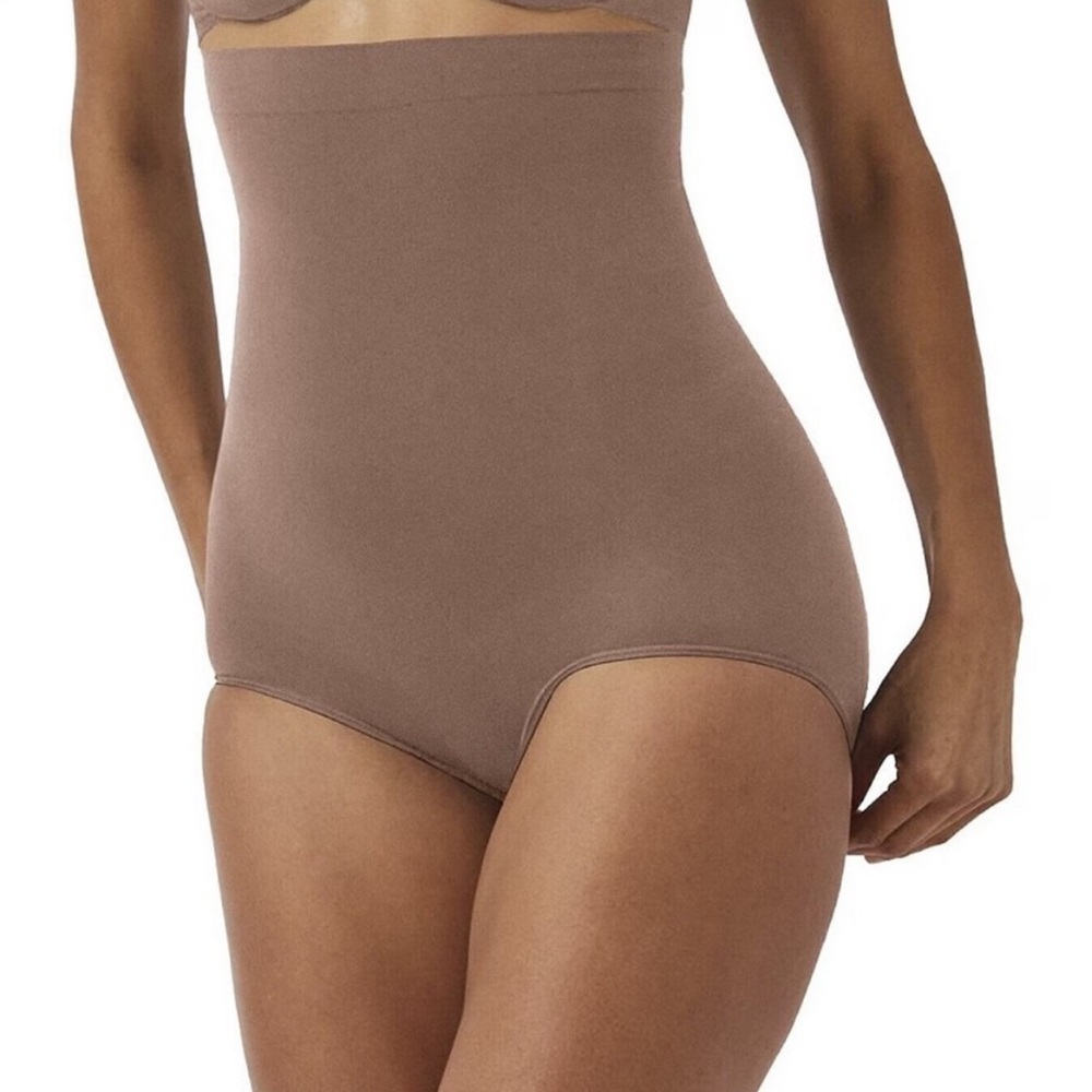 🌻NEW NWOT SPANX Cafe Au LaitSeamless Power High-Waisted Brief Size S #2746